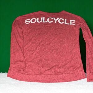 SoulCycle Womens XS Long Sleeve Hacci Top Pink Chrysanthemum Gym Bike Tee Shirt